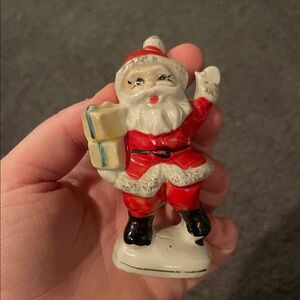 Vintage Japan Ceramic Santa Claus Christmas Figurine Presents